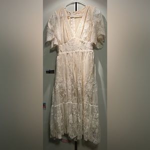 Baltic Born dress, size Small, white, lace, never worn